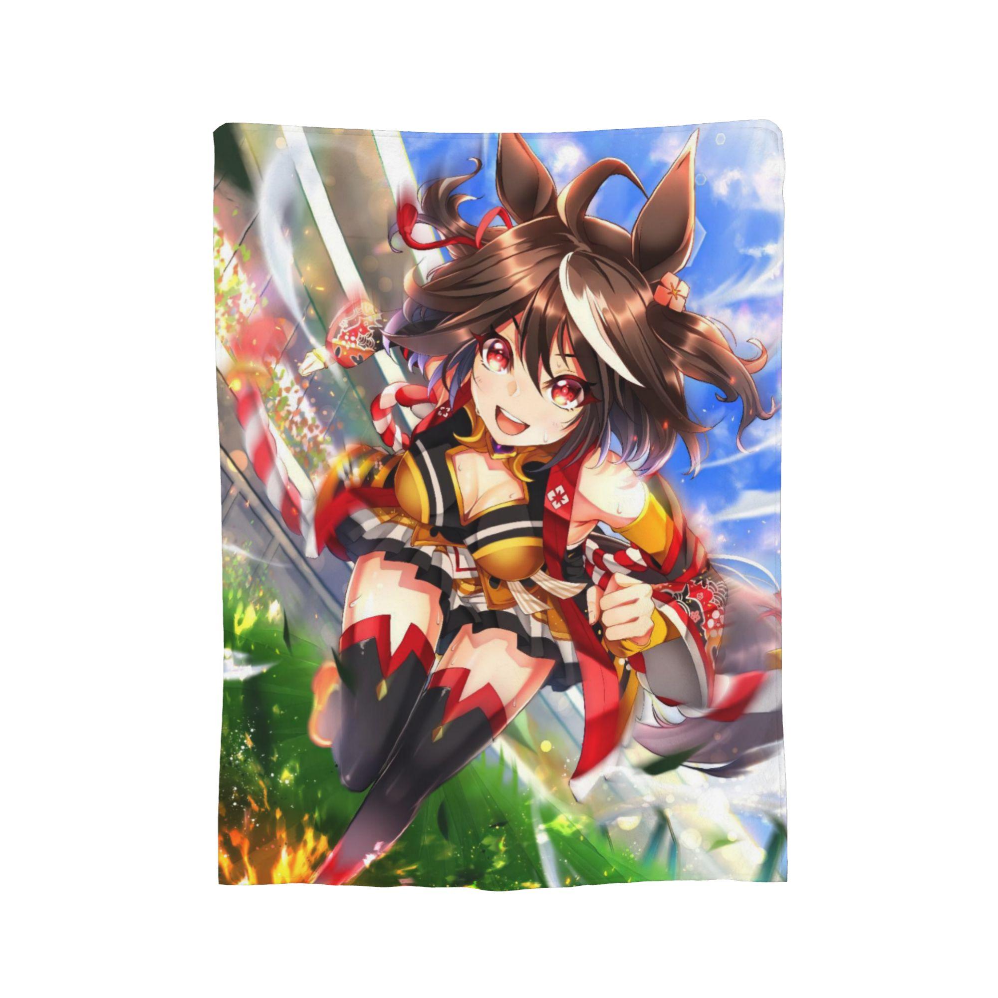

Uma Musume Pretty Derby Blankets Fleece Spring Autumn Multifunction Soft Throw Blanket for Home Bedroom Quilt 150x180cm