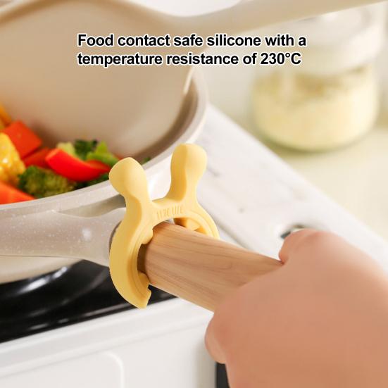 

Тримач для лопатки Підставка для ложки Термостійкий Нековзкий Силіконовий Тримач для ложки для каструлі Кліпса Міні-підставка для лопатки для плити бежевий