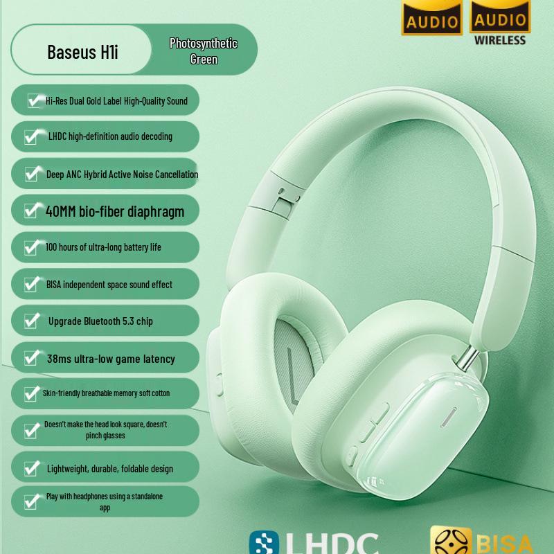 

Подвійні золоті бездротові Bluetooth навушники з оголов ям, активним шумозаглушенням та тривалим терміном служби батареї для мобільного телефону та комп ютера.