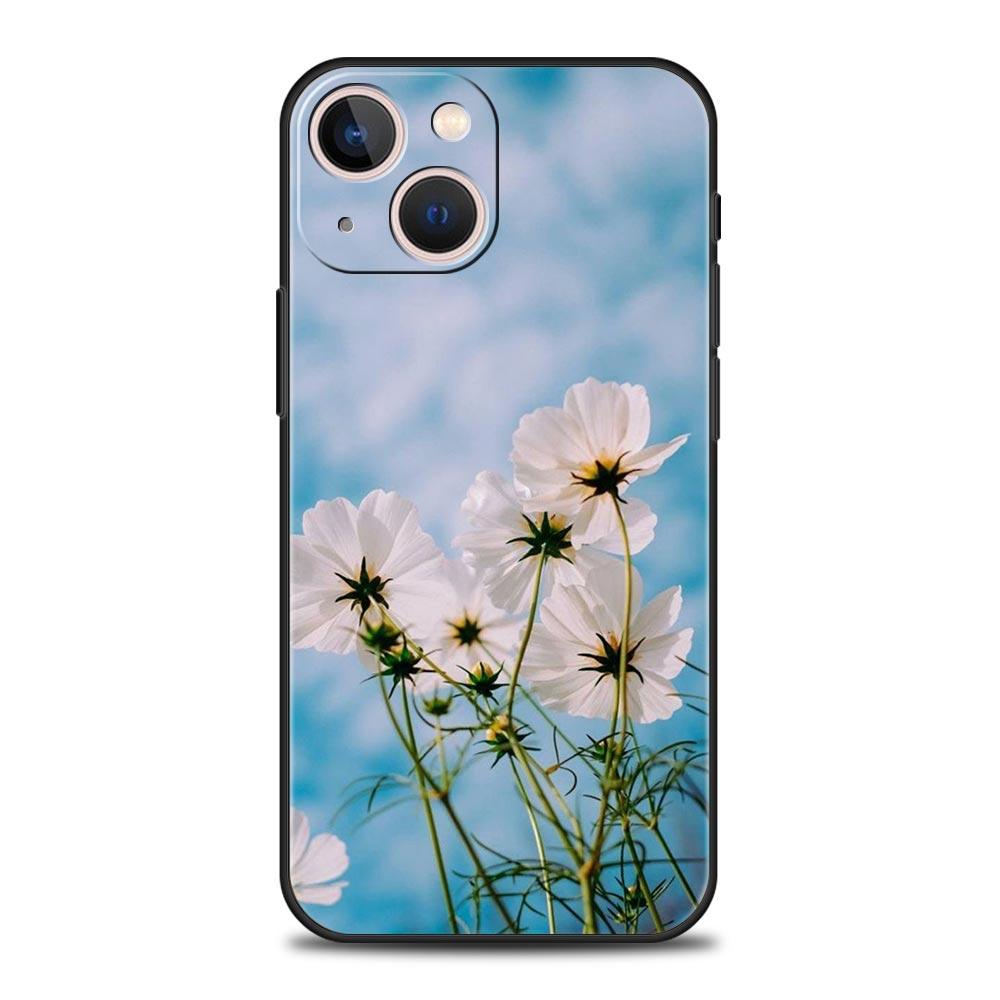 

Чехол для телефона iPhone 17 16e 15 14 13 12 11 Pro Max SE 7 8 Plus Корпус iPhone 16 Мягкий ТПУ Чехол Летний Цветы iPhone 11