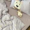 Live Broadcast Explosion Class A Maternal And Infant Grade Cotton Pure Cotton Double-Layer Yarn 4-Pcs Set Student Children'S Dormitory 3Pc Quilt Cover