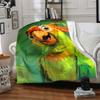 1pc Parrot Jungle Print Blanket   Lightweight Flannel Throw Blanket For Sofa, Bed, Living Room, Office, Outdoor Travel, Camping