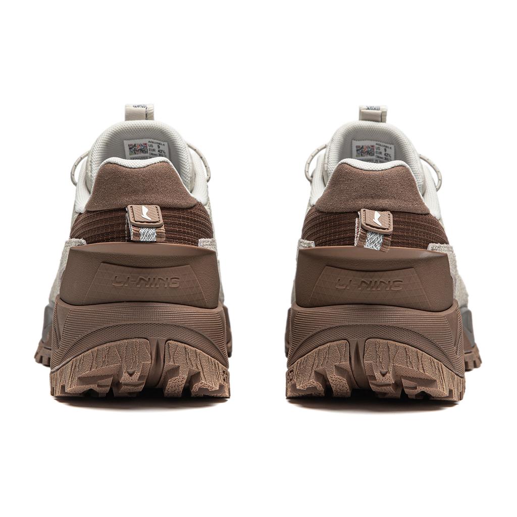 Li Ning CF Su Series Outdoor Pro Comfortable Versatile Shock Absorbing Waterproof Low Top Casual Shoes Men Sneaker Gray Brown AGLU151-1