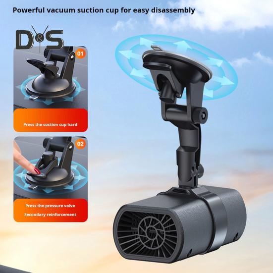 12V Car Heater Fan Portable Immediate Heat or Cool Defroster Adjustable Joints Quick Heating Car Heater for Winter Summer Driving
