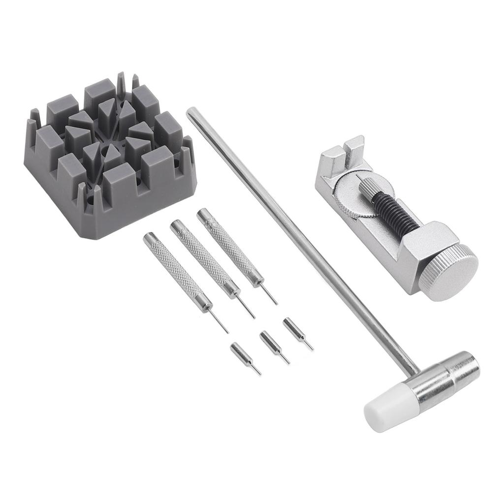 9pcs Watch Link Removal Tool Kit DIY Adjustment Professional Watch Repair Hammer for Bracelet Adjustment