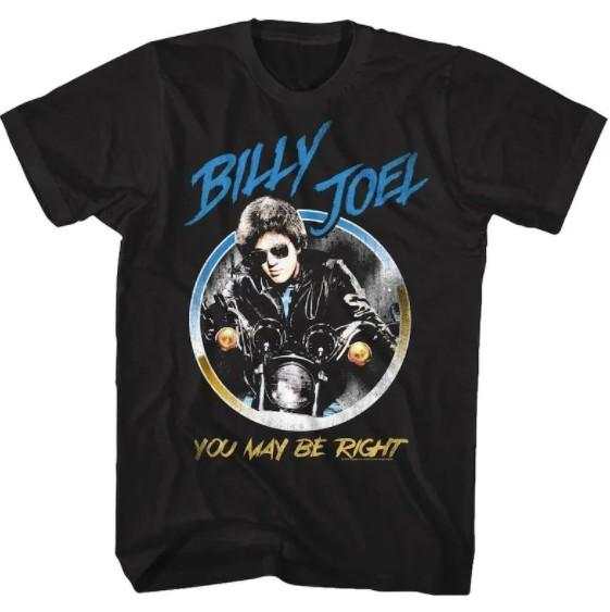 You May Be Right Billy Joel Shirt Cotton Black All Size Unisex S-234XL S