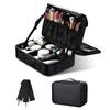 Large Capacity Travel Makeup Case, Portable Artist Organizer with Adjustable Dividers and Shoulder Strap for Toiletries Jewelry