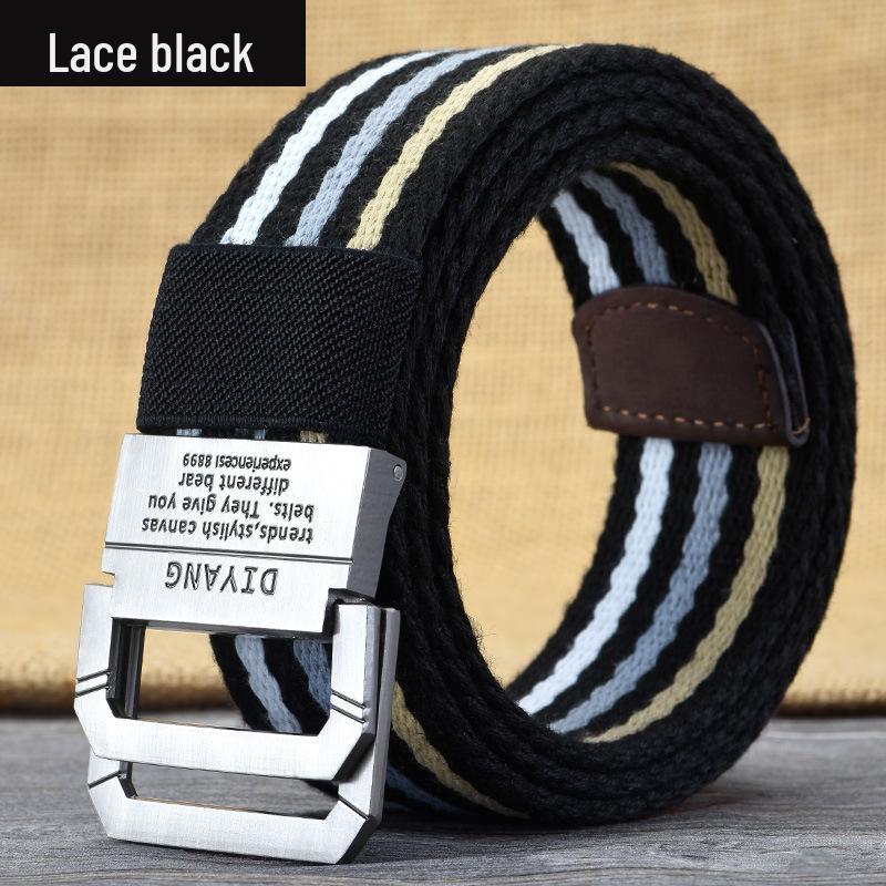 

Унисекс Повседневный Кожаный Холщовый Ремень с Двойным Кольцом для Использования на Открытом Воздухе и в Военных Целях 130 cm