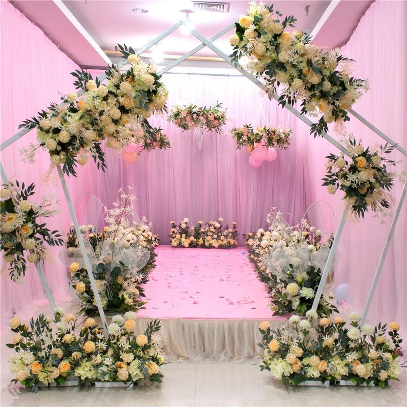 100CM Romantic Wedding Flower Wall Arrangement Artificial Road Lead Flowers for Wedding Party Arch Flowers Garland Backdrop Home Party Decoration