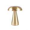 Newest USB Charging Three-color Light Metal Mushroom Table Lamps Clear Desktop Atmosphere Light Interior Decoration Retro HOT