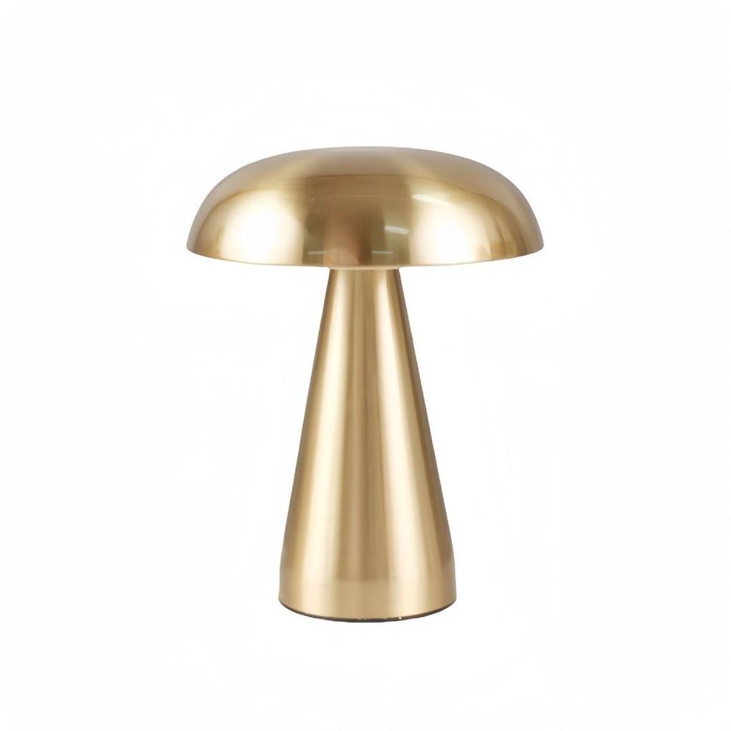 Newest USB Charging Three-color Light Metal Mushroom Table Lamps Clear Desktop Atmosphere Light Interior Decoration Retro HOT