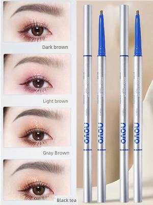 Novo Ultra-Fine Eyebrow Pencil Female Distinct Look Wild Eyebrows Nature Waterproof Sweatproof Long Lasting Fadeless Newbie Beginner