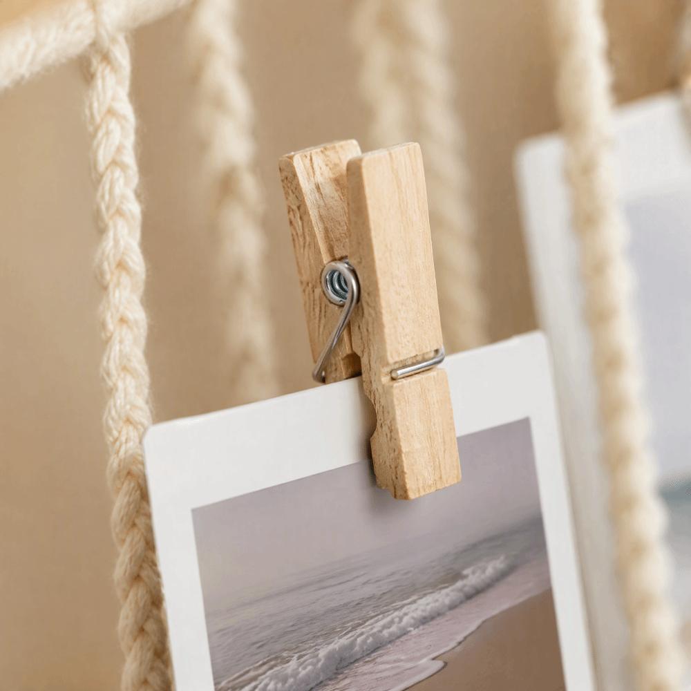 25.59 X 15.75 In Macrame Wall Hanging 25 Wood Clips Boho Wall Decor Bedroom