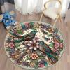 Free shipping Colorful Birds and Floral Pattern Round Carpet for Living Room Decor round carpet for home sofa bedroom,gift