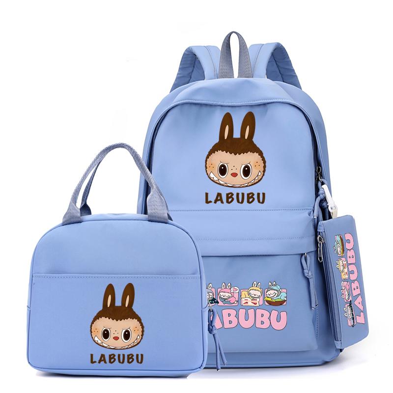 3Pcs/sst Cute Printed Backpackstudent Teenage Children Girl Boy Schoolbag Bookbag Men Women Large Capacity Waterproof Laptop Bag Mochila