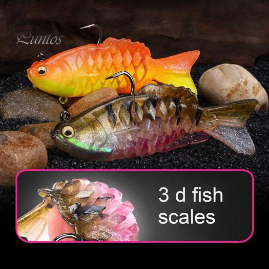 

9,5 см/20 г многосоставная рыболовная приманка с острым крючком, многосекционная, из ПВХ, реалистичная бионическая искусственная приманка для ловли в пресной и соленой воде A