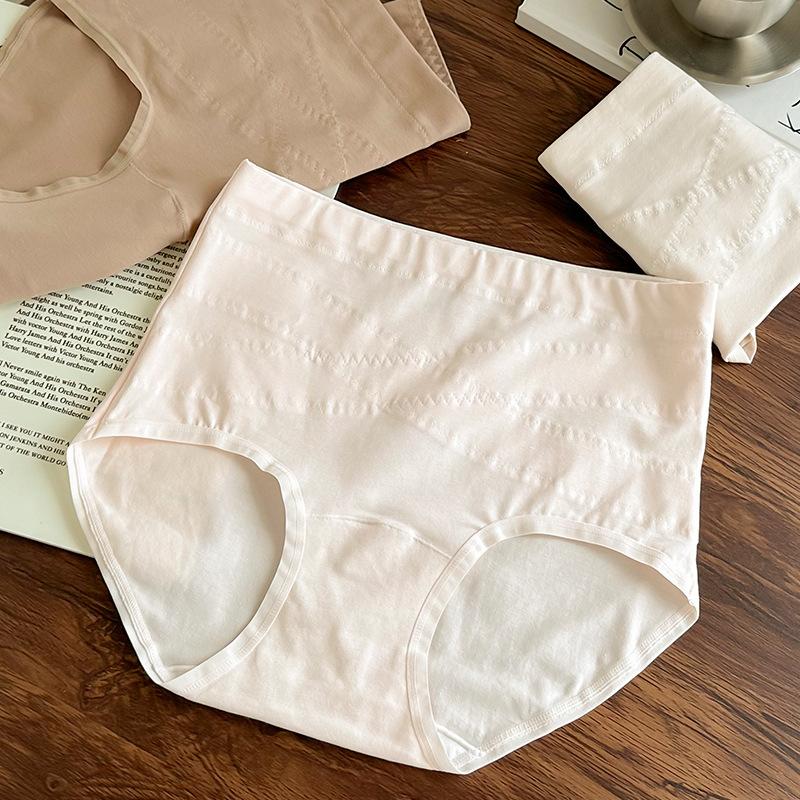 Dámské spodní prádlo plus size, jednobarevné, jednoduché, bavlněné, s vysokým pasem, pro zpevnění břicha a boků, beze švů, prodyšné, s prodlouženým klínem