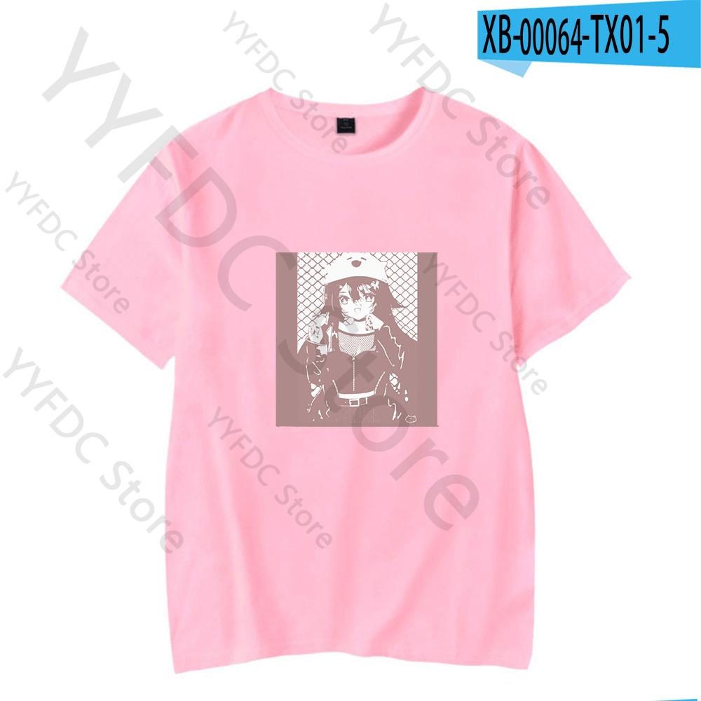 

Genshin Impact Hu Tao Tshirt Unisex Women Children Cute Cartoon Print T Shirt Harajuku fashion loose Summer Short Sleeve Tee Tops S