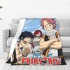 Manta de Felpa Transpirable para Cama, Sofá, Verano, Anime Aventura Mágica Fairy Tail