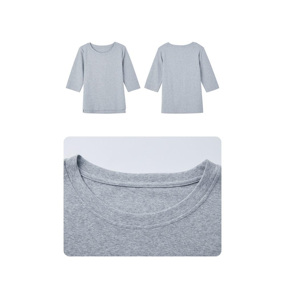 Women's Summer T Shirt Women Cotton O-Neck Streetwear Tshirt Short Sleeve Solid Color Three Quarter Sleeve Tee Shirt Femme Sexy