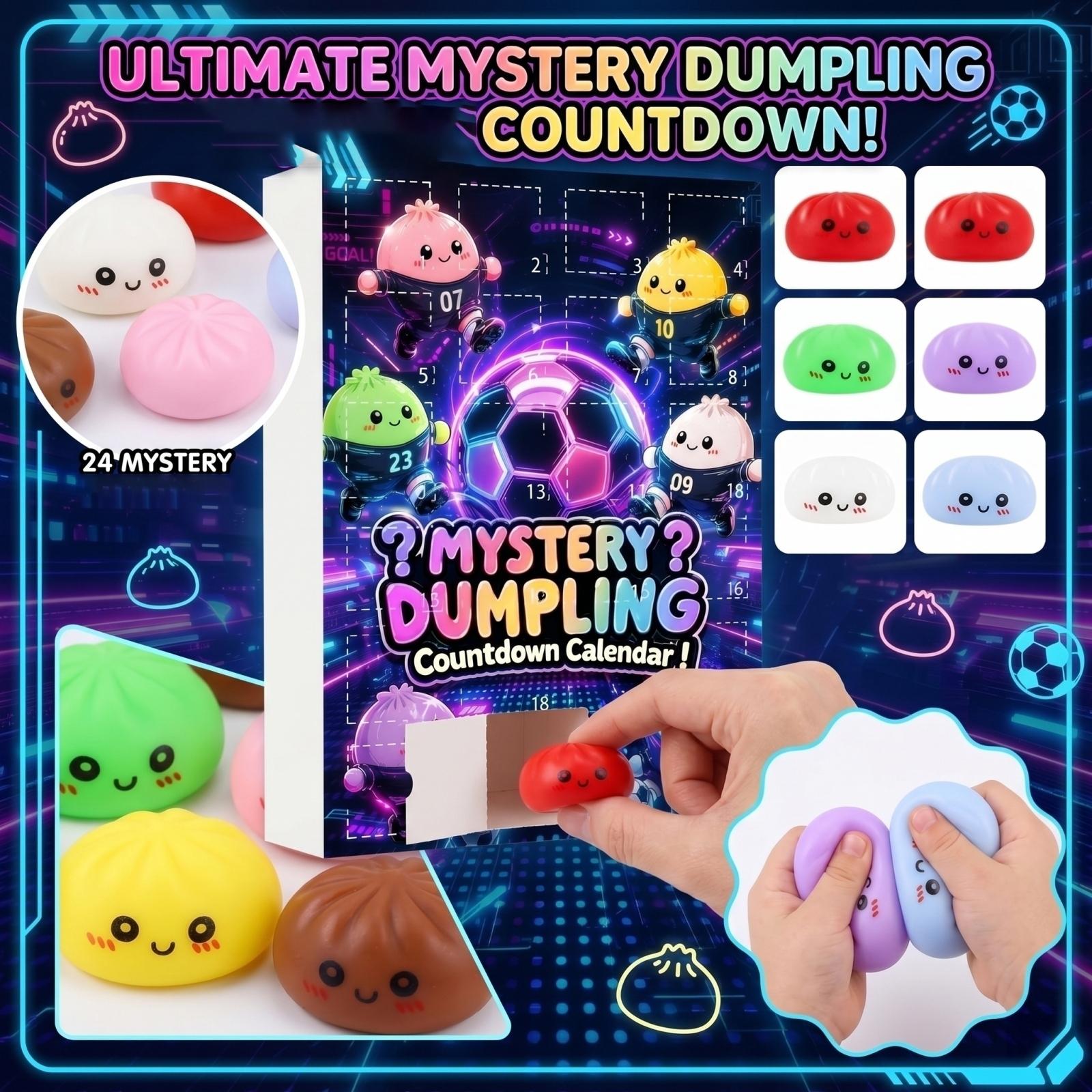 

Mystery Dumpling Countdown Calendar 24pcs Blind Box Squishy Toy Set Soft Squeeze Stress Relief Collectible Fun Desktop Decoration One Size