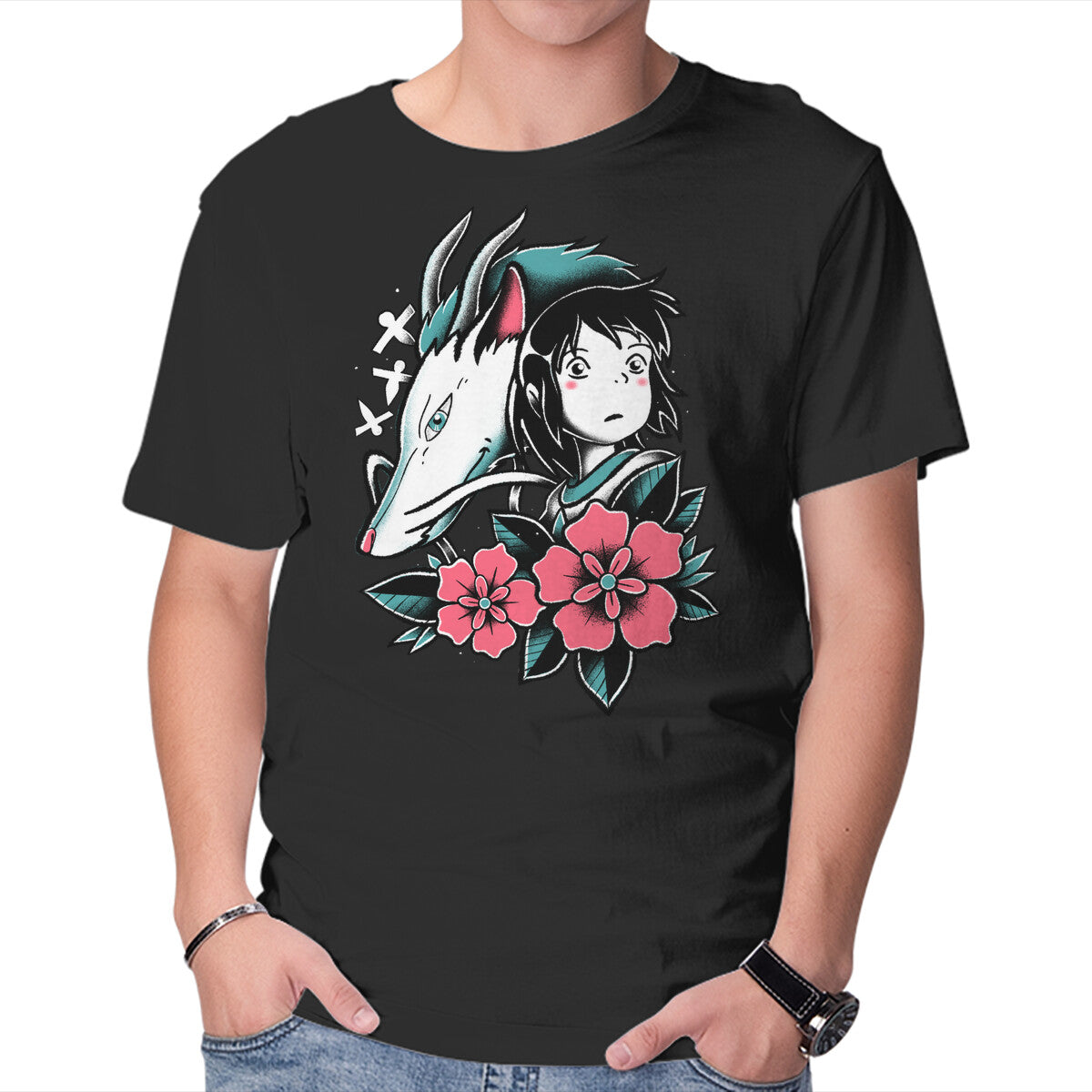 Unisex Crew Neck T-Shirt The Girl And The Dragon Graphic Short Sleeve Casual Tee XXXL