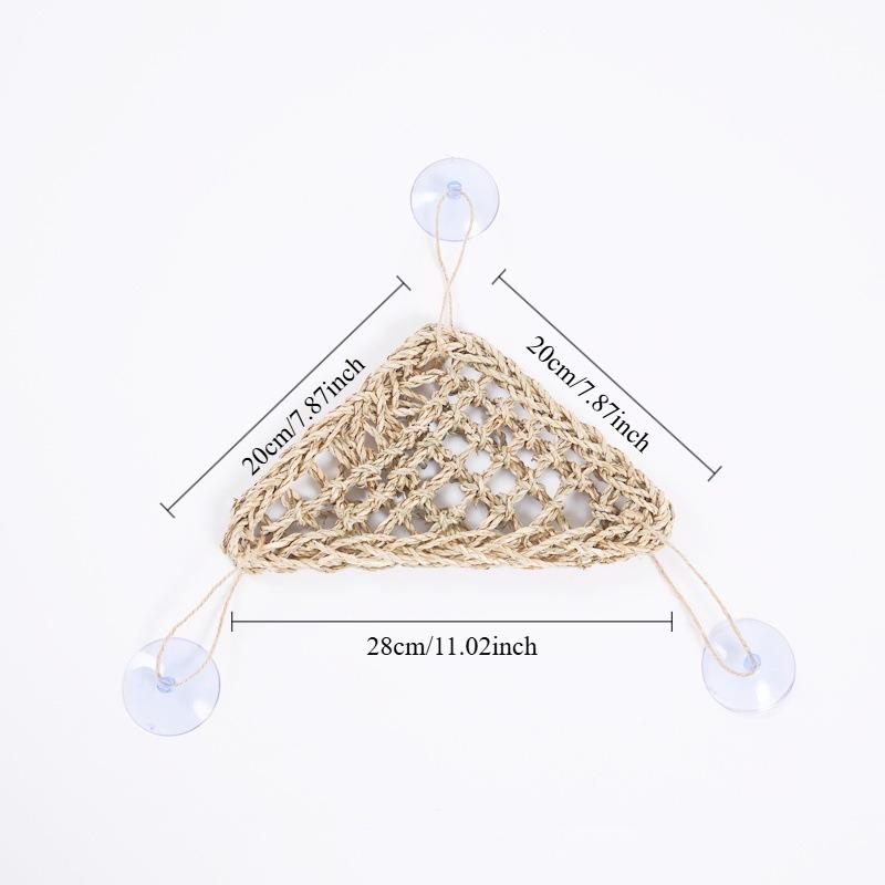 Reptile Lizard Hammock Hamster Reptile Grass Mat Pet Bed with Suction Cup Swing Pet Reptile Hanging Bed Mat Hanging Bed