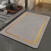 Modern Minimalist Silicone Diatom Mud Bathroom Door Mat With Water Absorption For Bathroom Comfort