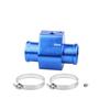 Universal Blue/Black Water Temperature Temp 26mm-40mm Sensor Gauge Joint Pipe Radiator Hose Adapter with 2 Clamps