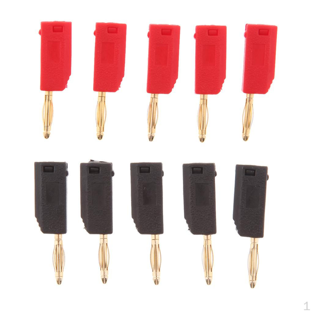 10Pieces 2mm Banana Plug Probe Instrument Meter Connector