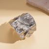 Heavy Industry Metal Folded Flower Opening Bracelet Fashion Ins Unique Jewelry