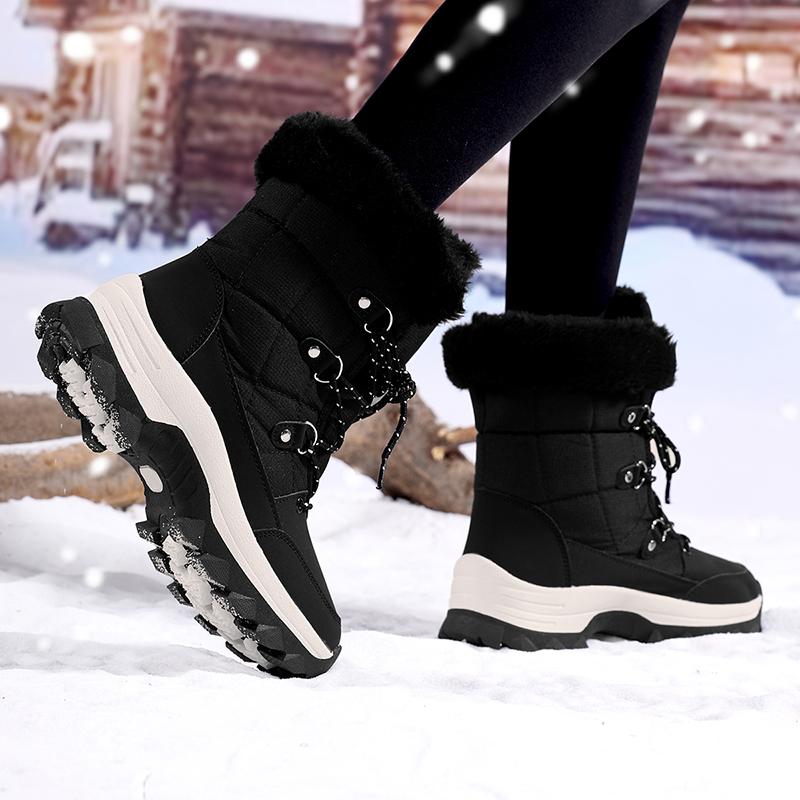 36-42 Women's High-top Winter Boots Large-size Outdoor Anti-slip Waterproof Women's Snow Boots