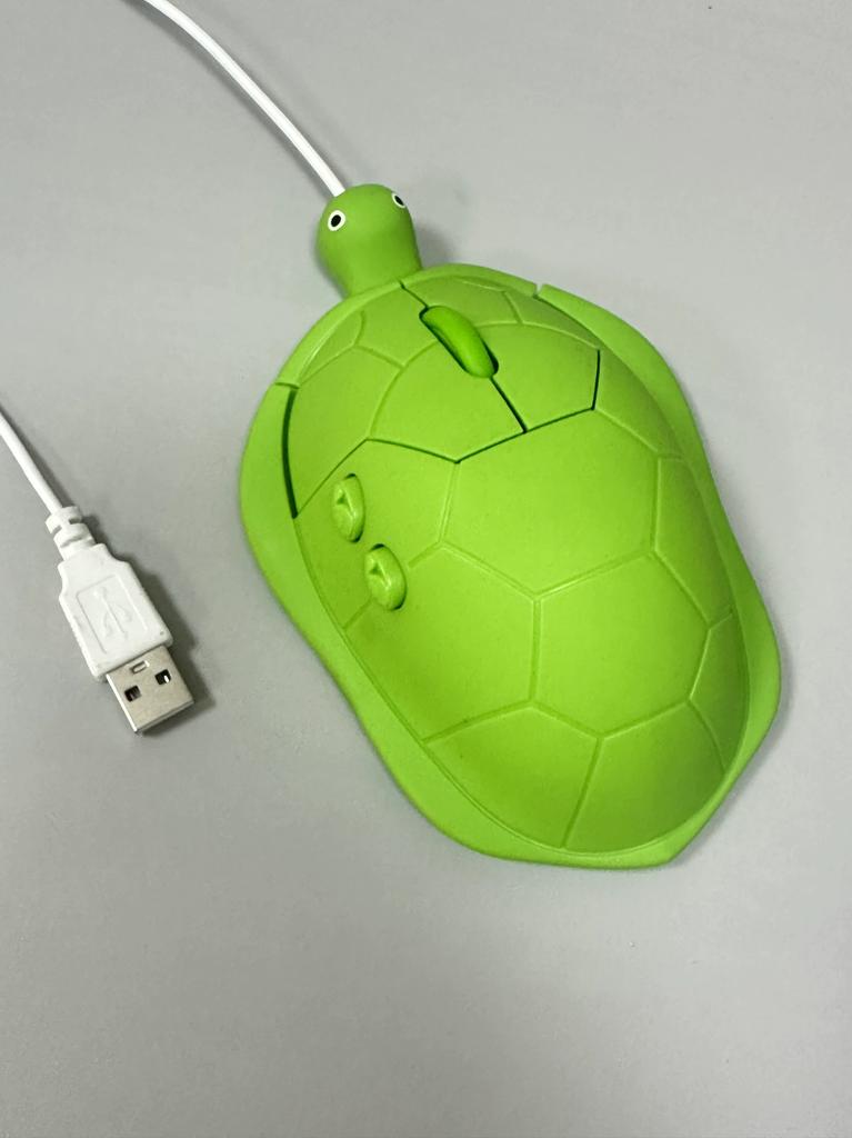 Turtle Small Mouse 2Nd Gen 3 Mode Wired Wireless 2.4G Bluetooth Chargeable Silent For Laptop Desktop Home Spoof Gift For Friend