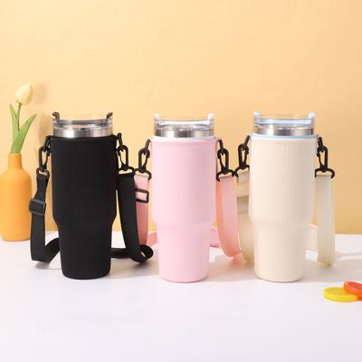 Adjustable Shoulder Strap Water Bottle Pouch Durable Multipurpose Insulated Mug Holder Women Lightweight for for 40Oz Handle Cup
