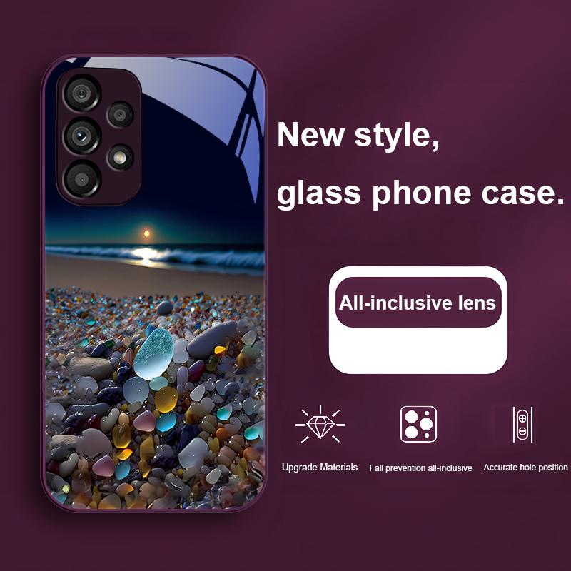 The Stones Of The Coast For Samsung Galaxy S24 Plus S20 21 FE S23 Ultra S8 9 A70 72 73 50 51 52 53 Tempered Glass Phone Case