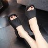 Women's Fashionable Thick-Soled Wedge Sandals: Non-Slip Outdoor/Indoor High-Heeled Summer Beach Slippers