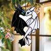 Drage Akryl Solfanger Drage-tema Farget Glass Vindu Vegghengende Ornamenter for Halloween Jul Hjemmedekor