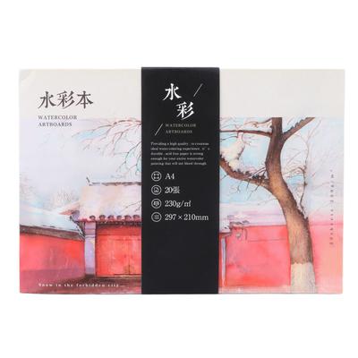 Watercolor Paper Block A4 Thickened 20 Sheets Dry Wet Available Portable Watercolor Book for