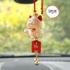 Car Lucky Cat Blessing Pendant: Rearview Mirror Ornament for Women's Safety.