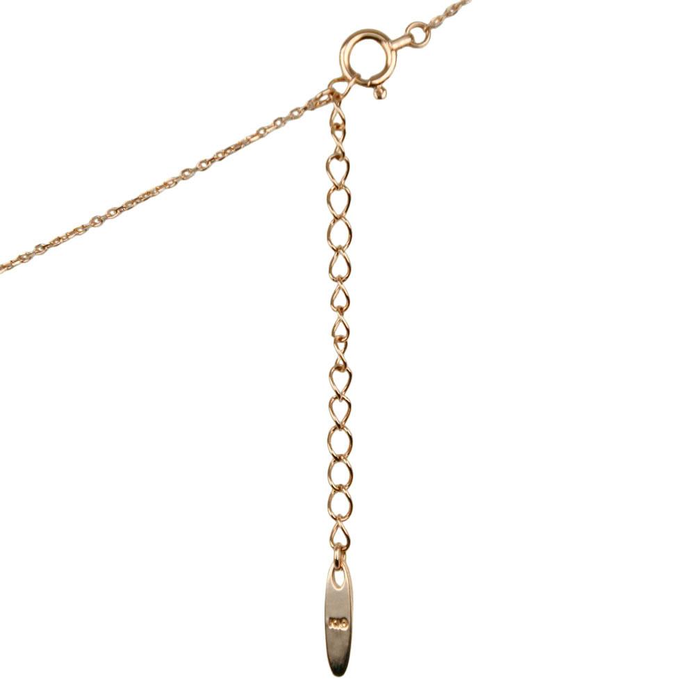 4℃ heart Necklace 3P diamond K10 yellow gold/diamond heart 1.0g Women Used