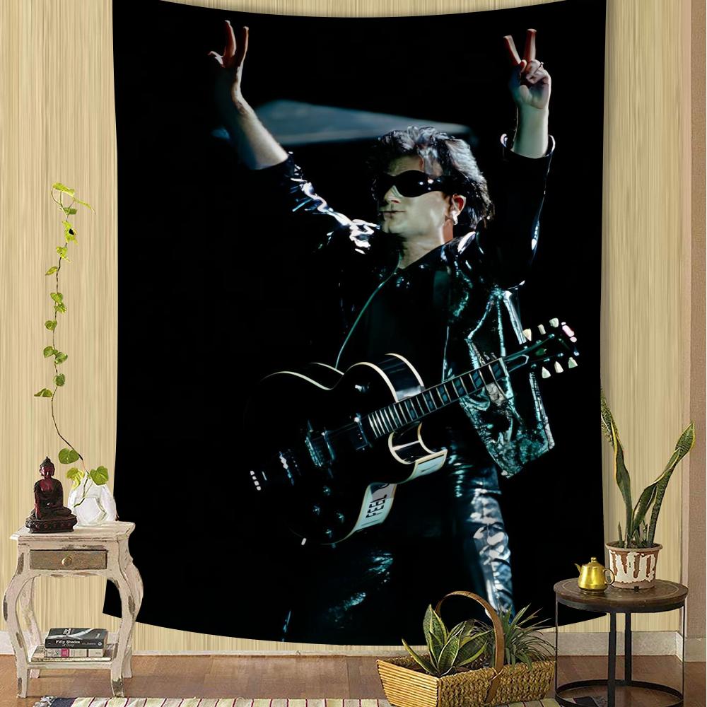 Rock Band U2 Tapestry Anime Hanging Tarot Hippie Wall Rugs Dorm Sheets Cartoon Tapestry Art Science Fiction Room Home Decor