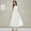 INMAN French Style Pure Cotton Tie-Strap Midi Dress