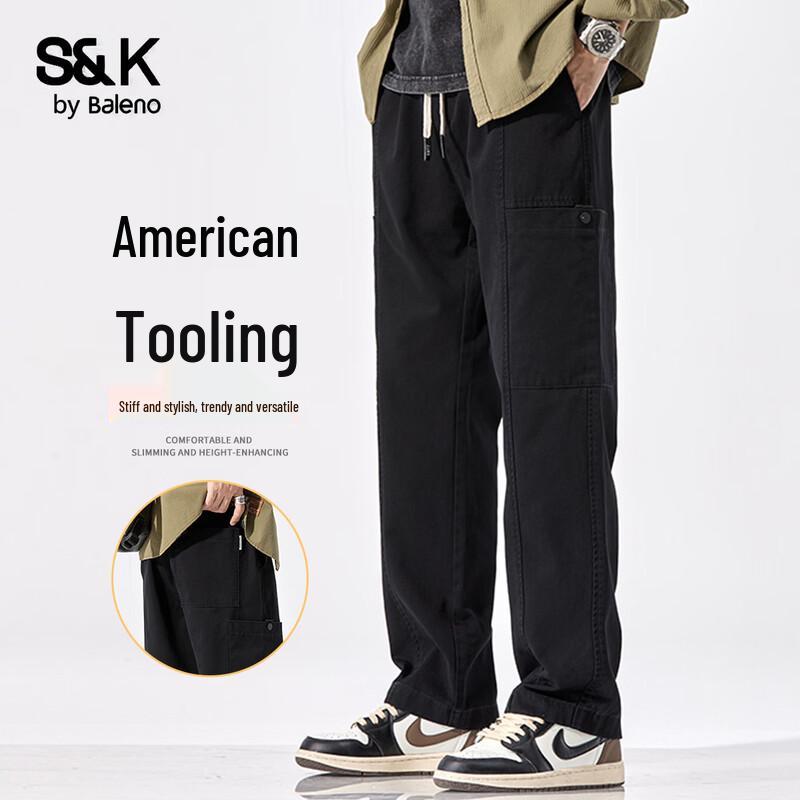 Baleno S&K Men s Loose Straight Casual Cargo Pants 4XL