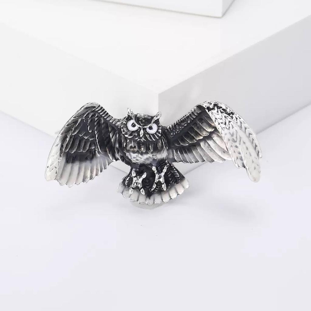 Elegant Owl Brooch Hypoallergenic Alloy Jewelry For Casual Outings And Professional Attire