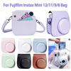 Retro Instant Camera Protective Case Camera Shoulder Bag PU Leather Lightweight Accessories for Fujifilm Instax Mini 12/11/9/8