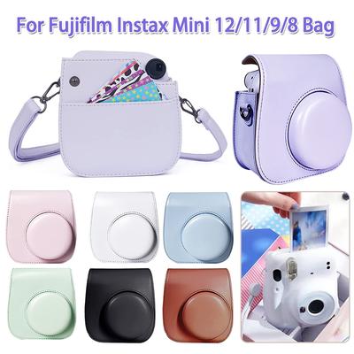 Retro Instant Camera Protective Case Camera Shoulder Bag PU Leather Lightweight Accessories for Fujifilm Instax Mini 12/11/9/8