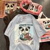 Pure Cotton Cartoon Bear Short-sleeved T-shirt for Women In Summer New Korean Style Loose Design Versatile Large-size Top
