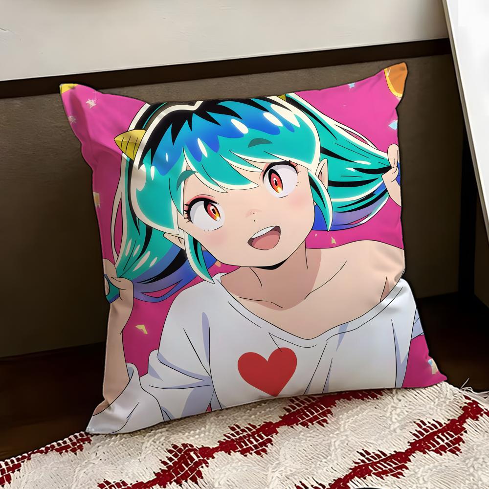 Anime UUrusei YYatsura Cushion Cover Reversible Soft Durable Pillow Cover Home  Car MultiScene Use for Daily Comfort
