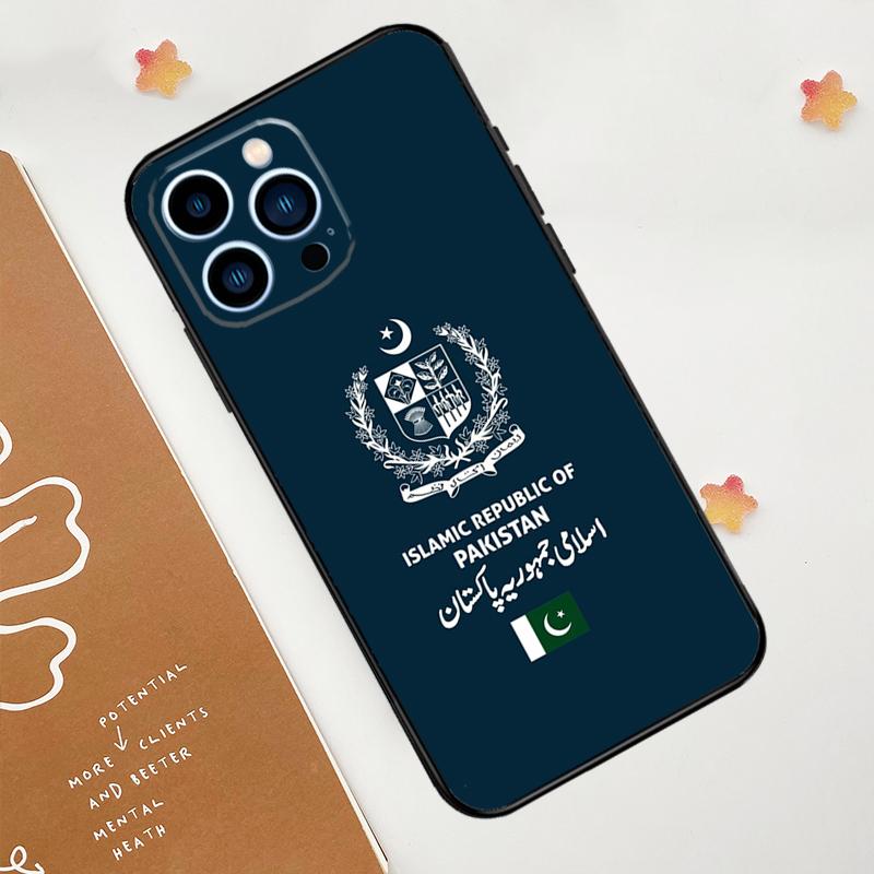 Pakistan Paspoort Vlag Telefoonhoesje Voor iPhone 15 16 14 13 12 11 Pro Max Mini Plus XS X XR Achterkant