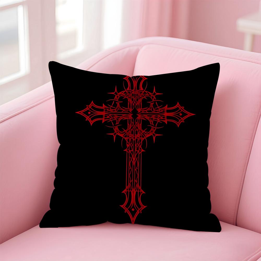 Sacred and Holy GGOD CCrucifix Cushion Cover Pillow Case Soft Skin Friendly Fabric Concealed Zipper
